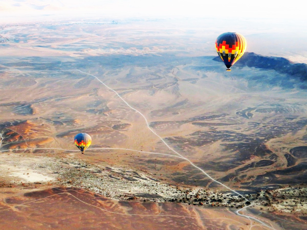 Hot Air Balloon over the Namib