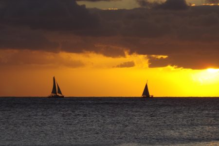 Golden sunset over Grand Bay